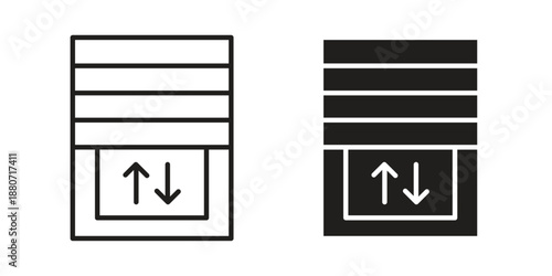 Jalousie icons vector design template simple and clean