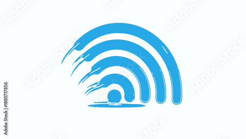 Abstract blue fingerprint design symbolizing identity and security.