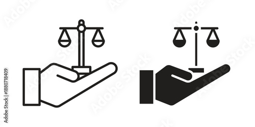 Law icons vector design template simple and clean