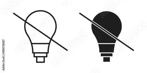 Light off icons vector design template simple and clean