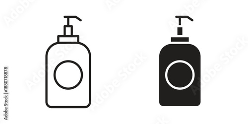 Liquid soap bottle icons vector design template simple and clean