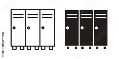 Locker icons vector design template simple and clean