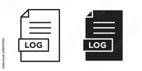 log file icons vector design template simple and clean