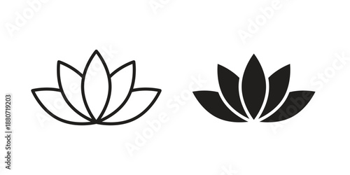 Lotus icons vector design template simple and clean
