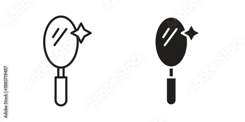 Makeup mirror icons vector design template simple and clean