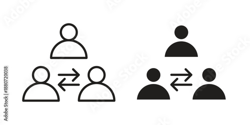 Mediator icons vector design template simple and clean