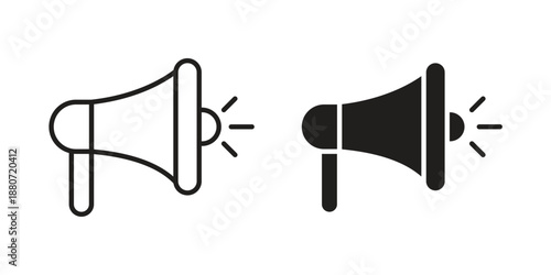 Megaphone icons vector design template simple and clean