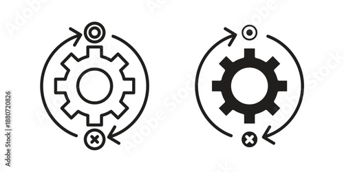 Methodology icons vector design template simple and clean