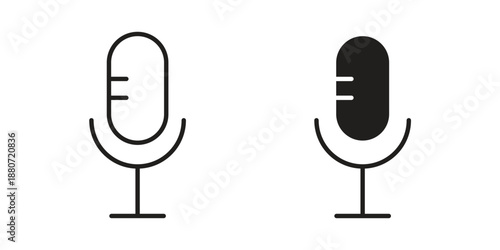 Microphone icons vector design template simple and clean