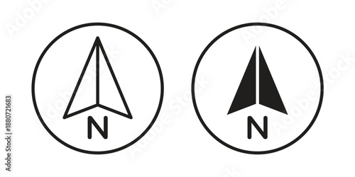 North icons vector design template simple and clean