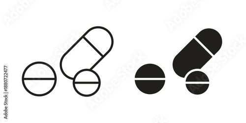 Painkiller pills icons vector design template simple and clean