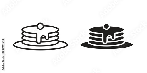 pancakes icons vector design template simple and clean