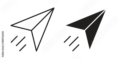 Paper plane icons vector design template simple and clean