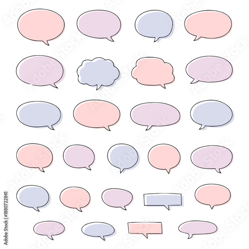 speech bubble set02