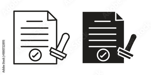 Permit icons vector design template simple and clean