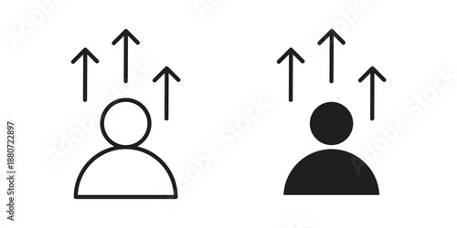 Personal development icons vector design template simple and clean