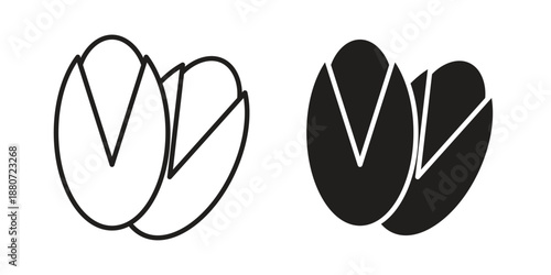 Pistachio icons vector design template simple and clean