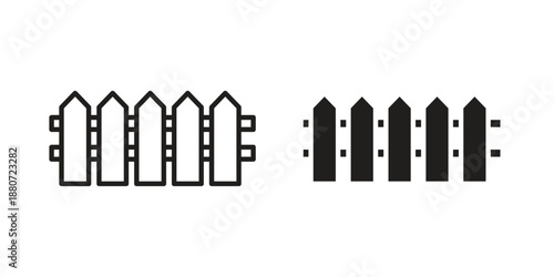 Plank fence icons vector design template simple and clean