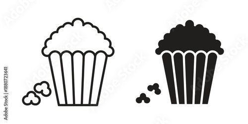 Popcorn icons vector design template simple and clean