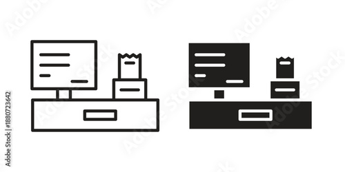 POS system icons vector design template simple and clean