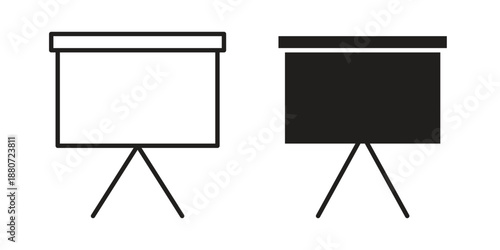 Presentation board icons vector design template simple and clean