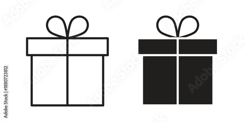 Present gift box icons vector design template simple and clean