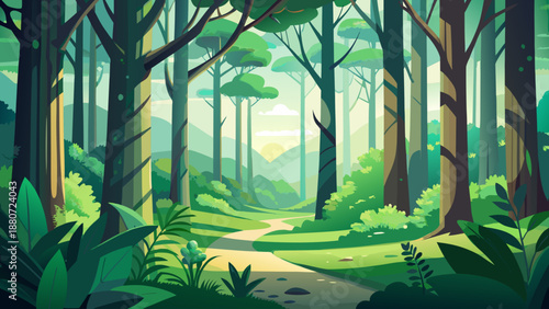 Serene forest pathway