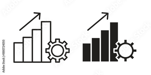 Productivity icons vector design template simple and clean