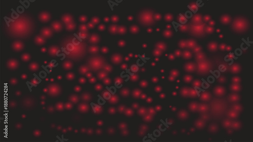 Abstract Red Glowing Light Particles Background with Sparkling Bokeh Effect