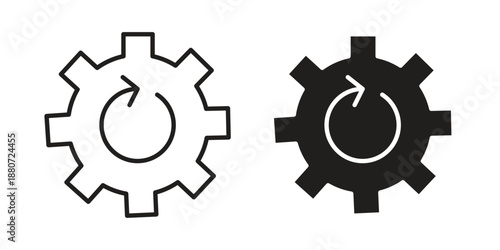 Recovery gear icons vector design template simple and clean