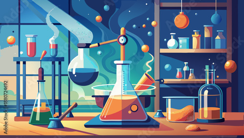 Science experiment in progress