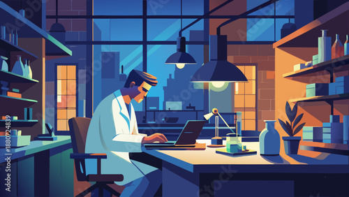 Scientist working in modern laboratory