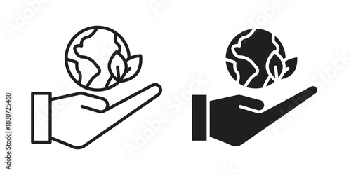 Save environment icons vector design template simple and clean