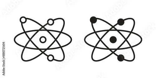 Science icons vector design template simple and clean