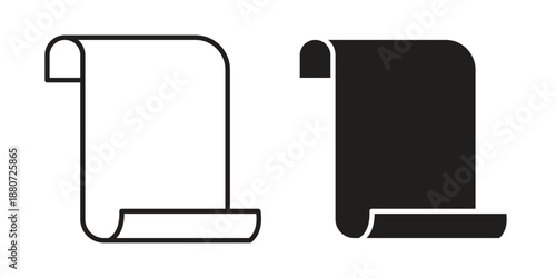 Scroll paper icons vector design template simple and clean