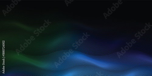 Dynamic science design with flowing dot particles light wave pattern. modern digital eps10