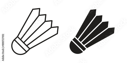 Shuttlecock icons vector design template simple and clean