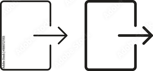 Sign out icons vector design template simple and clean