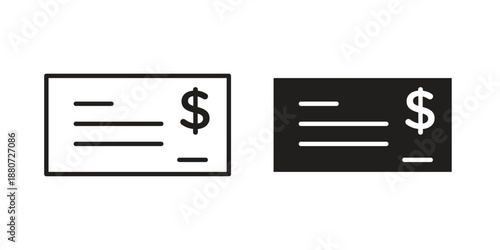 Signing cheque icons vector design template simple and clean