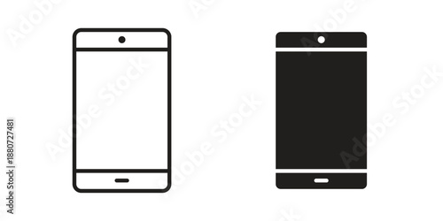 Smartphone icons vector design template simple and clean