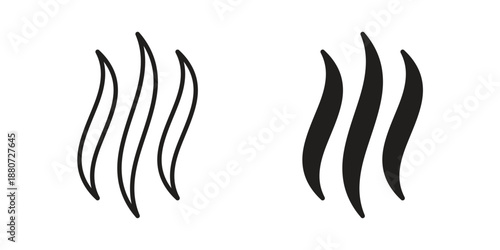 Smoke steam icons vector design template simple and clean