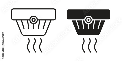 Smoke detector icons vector design template simple and clean