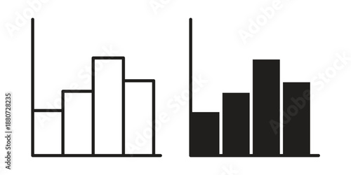 Stats icons vector design template simple and clean
