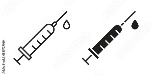 Syringe icons vector design template simple and clean