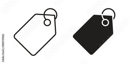 Tags icons vector design template simple and clean