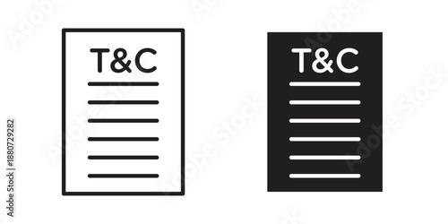 Terms and Conditions icons vector design template simple and clean