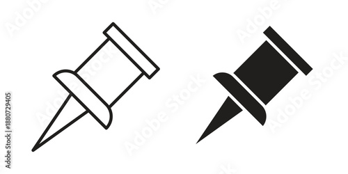 Thumbtack icons vector design template simple and clean