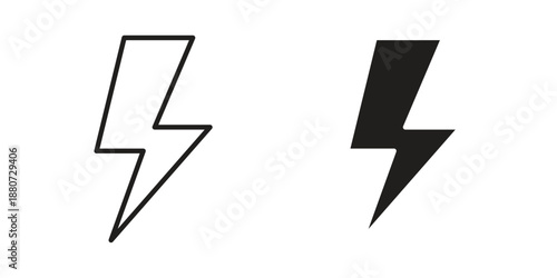 Thunder bolt icons vector design template simple and clean