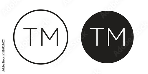 TM trademark icons vector design template simple and clean