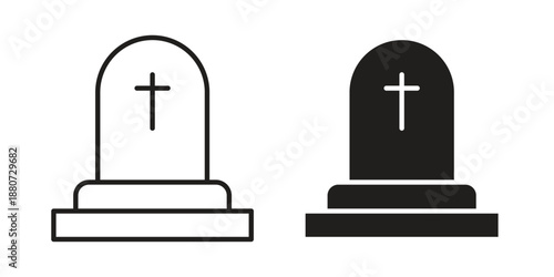 Tombstone icons vector design template simple and clean
